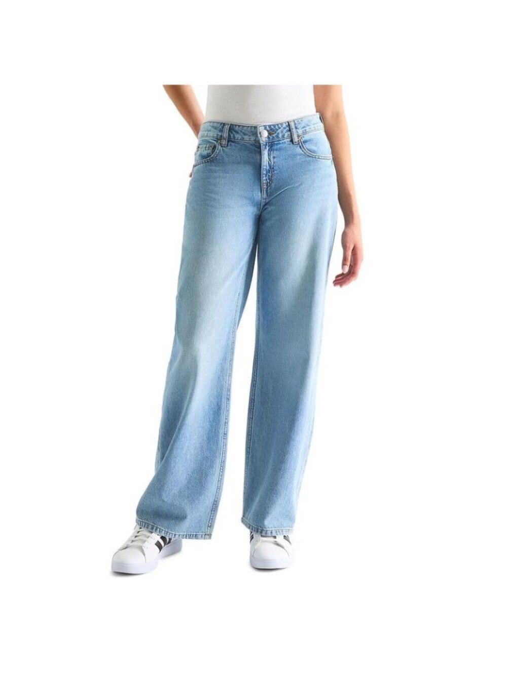 Aero Womens Wide Leg Light Wash Denim Jeans Size 4 New With Tags